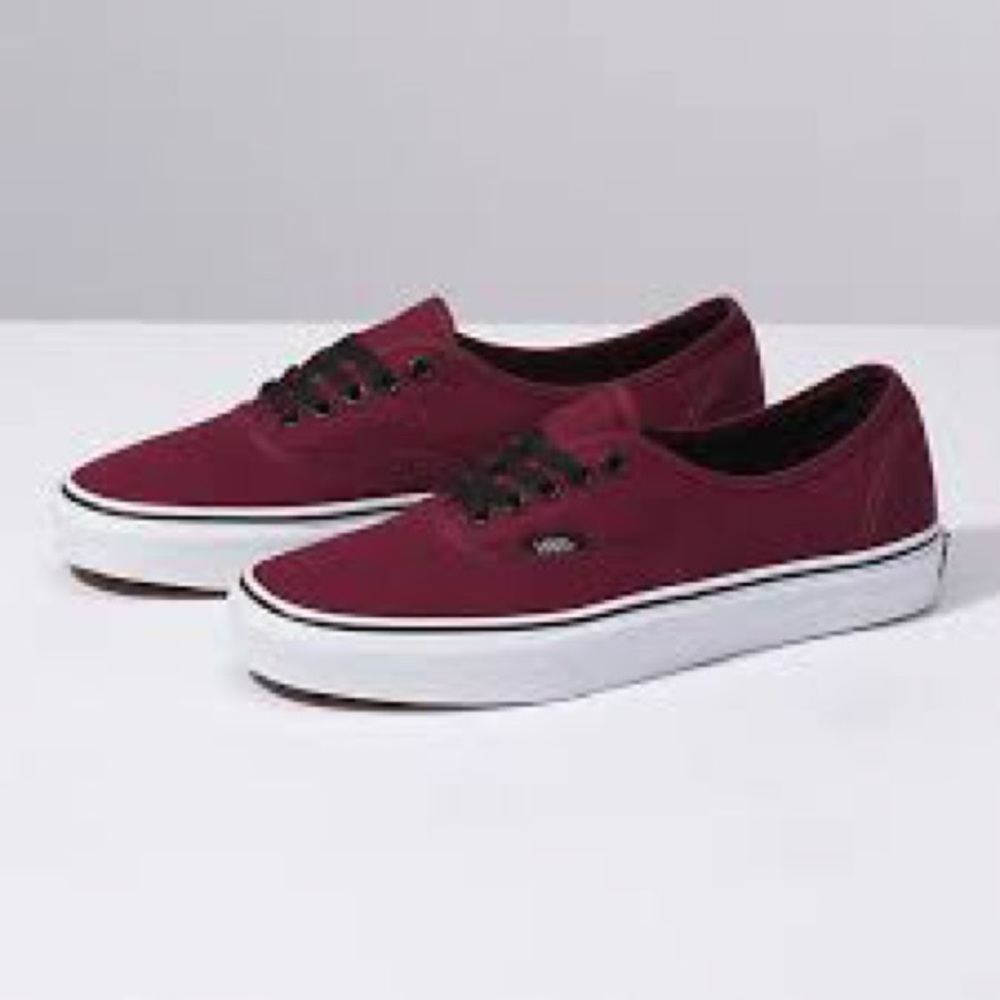 burgundy vans